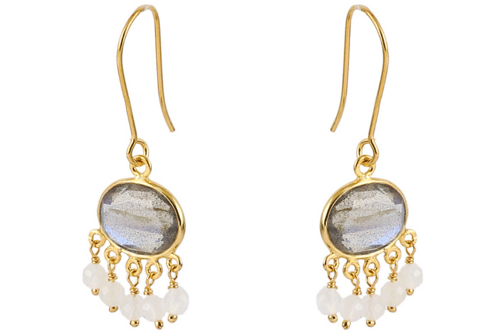 Aisha Labradorite & Moonstone Earrings