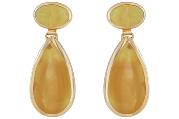 Amber Double Drop Wrapped Earrings