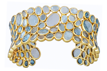 Aphrodite Blue Topaz Cuff Bracelet