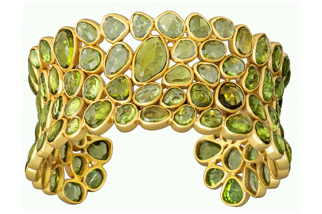 Aphrodite Peridot Cuff Bracelet