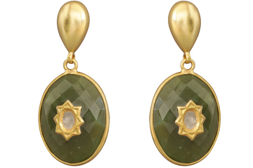 Betel Leaf Ropada & Diamond Jadau Earrings