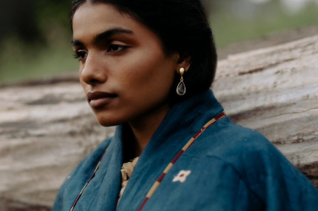 Betel Leaf Ruby Earrings