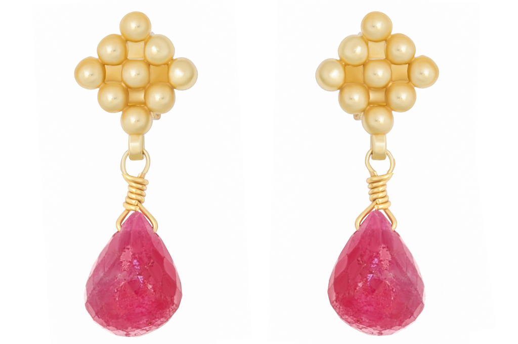 Bettina Ruby Drop Earrings