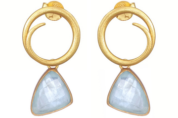 Coco Aquamarine Gemstone Earrings