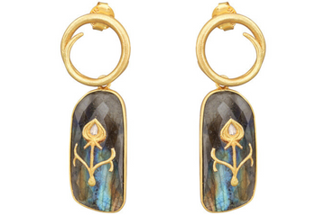 Coco Labradorite & Diamond Jadau Earring