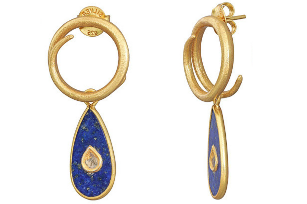 Coco Lapis Lazuli & Diamond Jadau Earrings