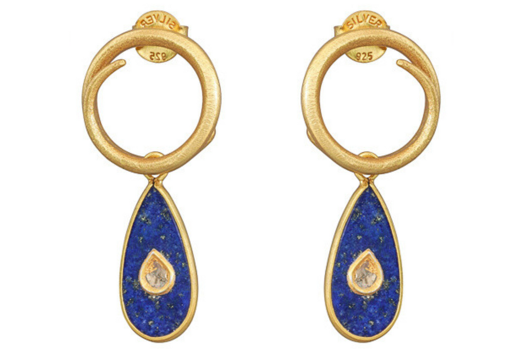 Coco Lapis Lazuli & Diamond Jadau Earrings