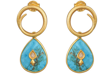 Coco Turquoise & Diamond Jadau Earrings