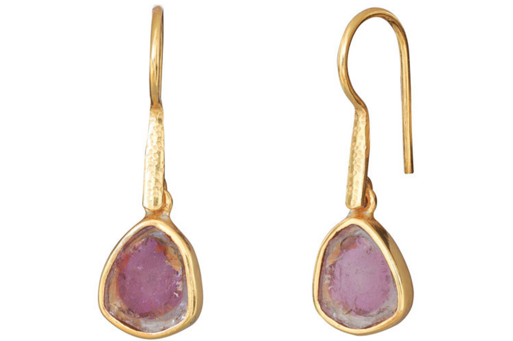 Pebble Colour Zoned Tourmaline Earrings