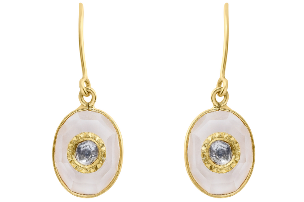 Jadau Crystal  & Diamond Earrings