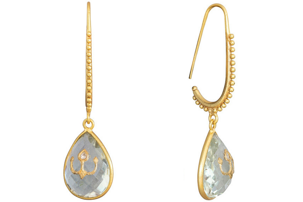 Elodie Green Amethyst & Diamond Jadau Earrings