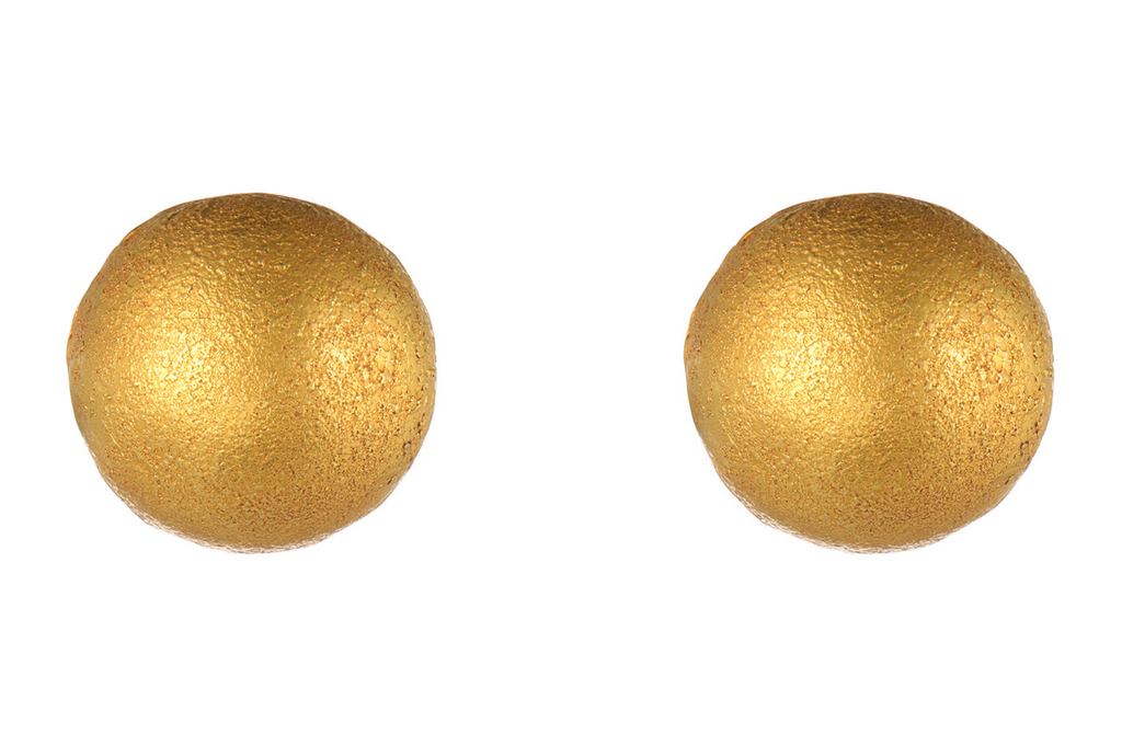 Fine Gold Half Round Stud Earrings