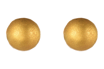 Fine Gold Half Round Stud Earrings