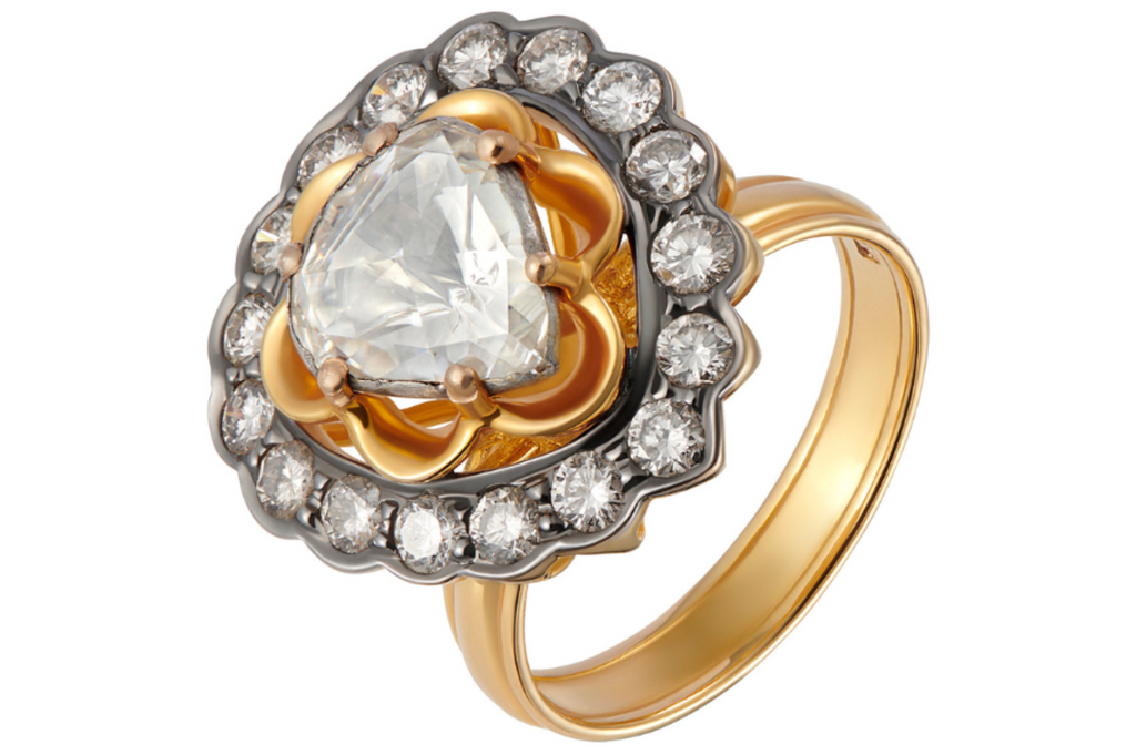 Fine Gold & Silver Diamond Ring