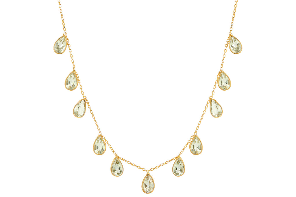 Flutter Green Amethyst Necklace