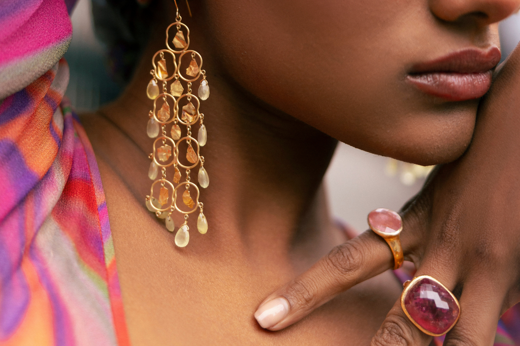 Pink Tourmaline Fine Gold Ring