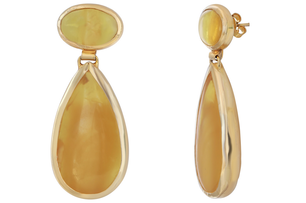 Amber Double Drop Wrapped Earrings