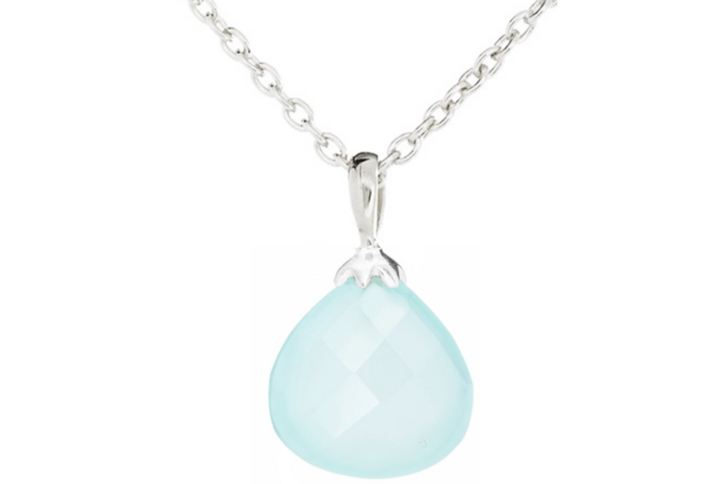 Hera Chalcedony Silver Pendant Necklace