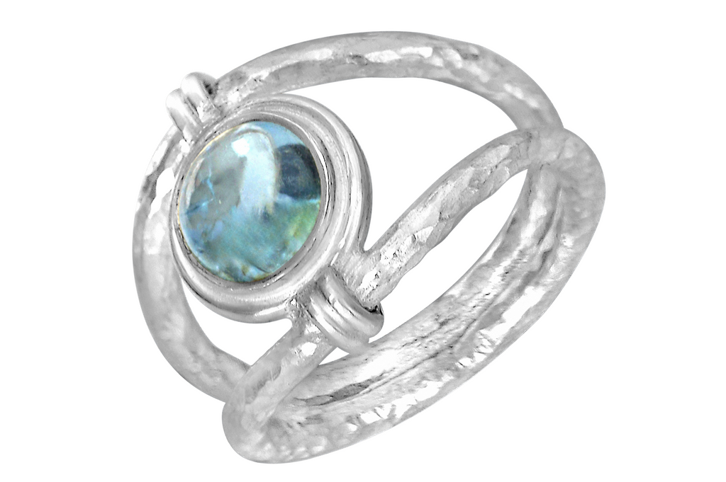 Ira Aquamarine Silver Ring