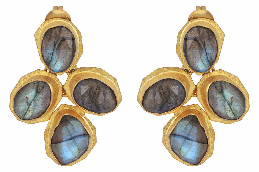 Labradorite Bib Gemstone Earrings