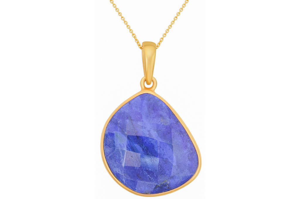 Lapis Pebble Pendant Necklace