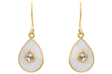 Jadau Moonstone & Diamond Earrings