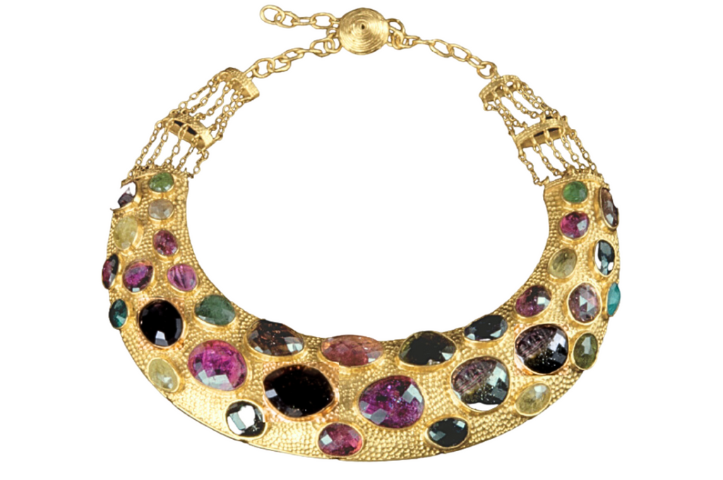 Multicoloured Tourmaline Cuff Necklace