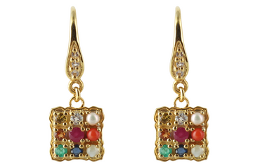 Navaratna Talisman Gemstone Earrings