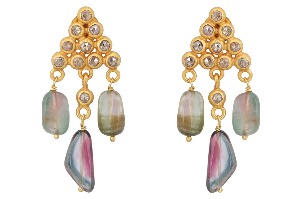 Orla Tourmaline & Diamond Earrings