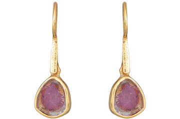 Pebble Colour Zoned Tourmaline Earrings