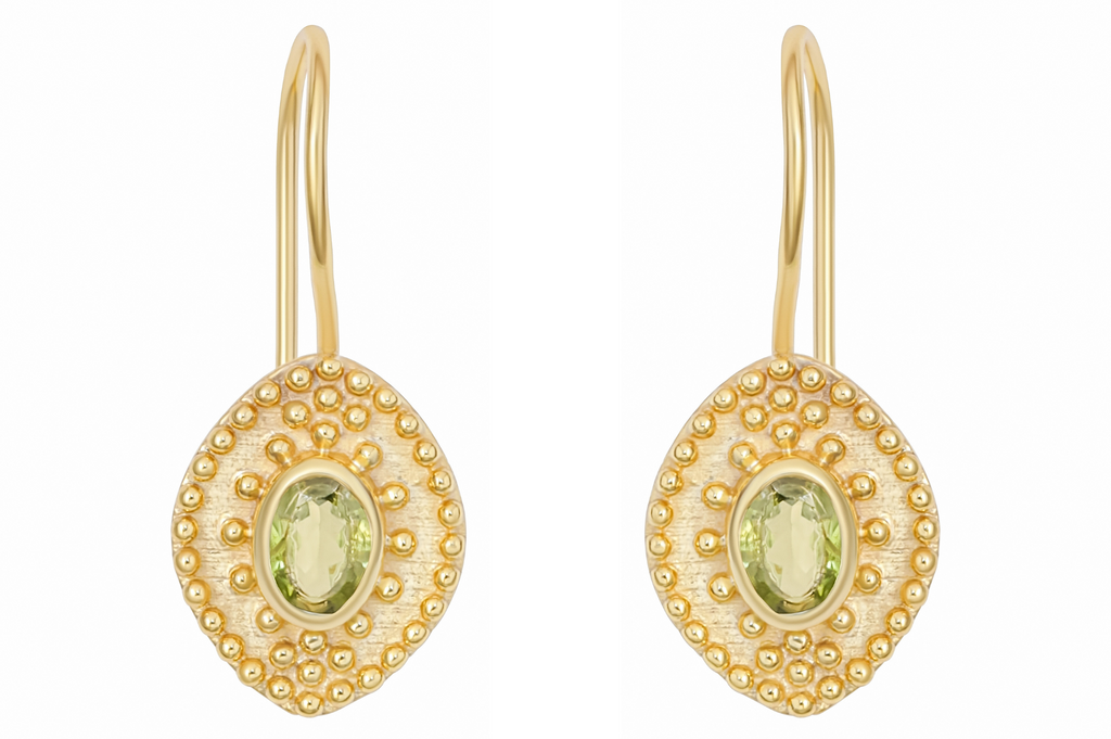 Penelope Peridot Dotted Earrings