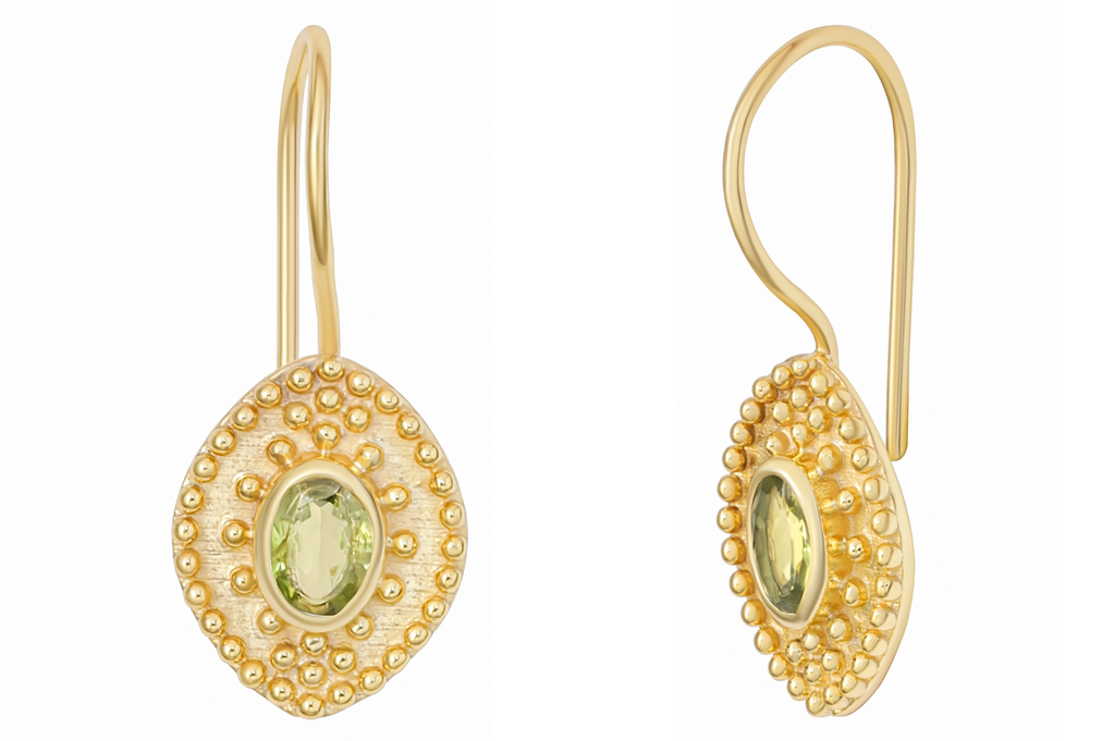 Penelope Peridot Dotted Earrings