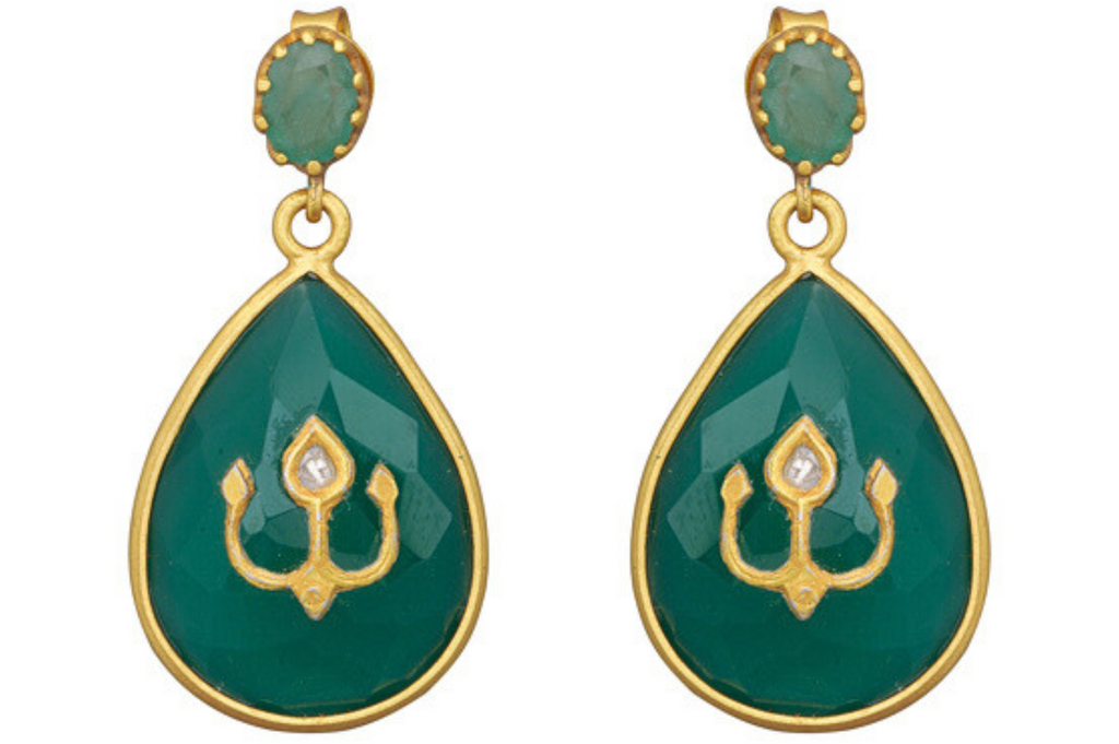 Phoebe Emerald & Diamond Jadau Earring