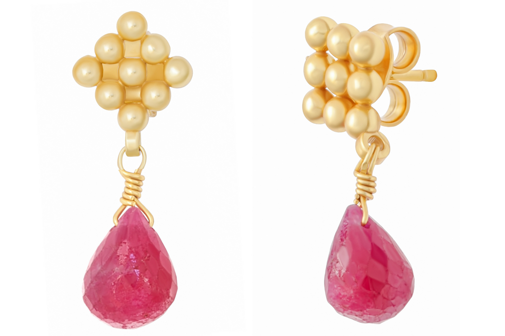 Bettina Ruby Drop Earrings