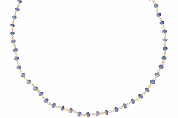 Sapphire Rosary Style Beaded Necklace