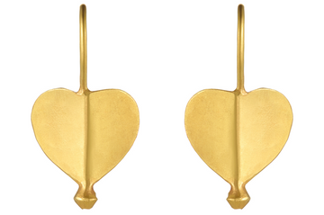 Fine Gold Leaf Drop Earrings