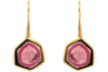 Watermelon Tourmaline Earrings