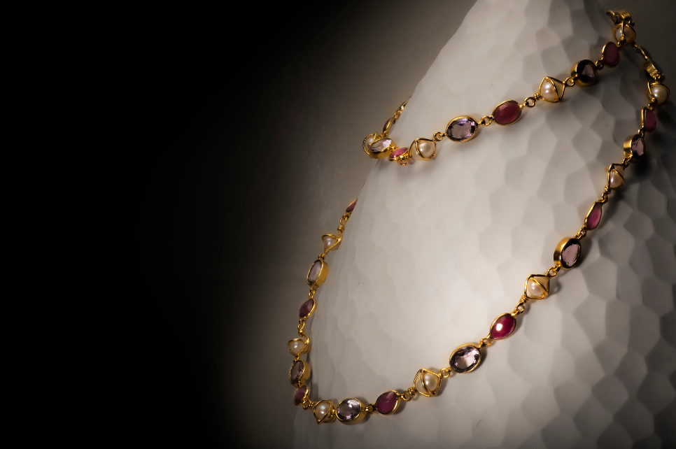 Anna Ruby, Pearl & Amethyst Necklace