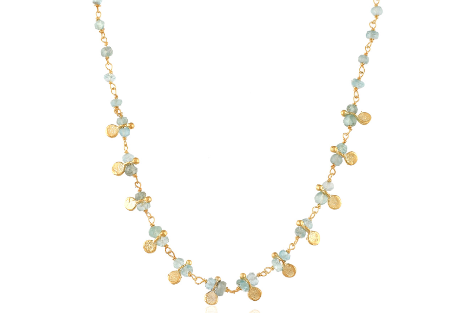 Apatite & Mini Disc Necklace