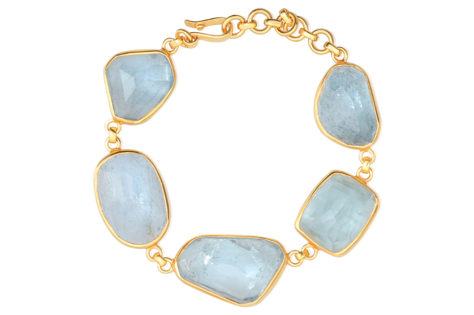 French Art Deco Aquamarine & Diamond bracelet 11.00cts in Platinum & 18ct  White Gold - Round Brilliant-cut & Baguette-cut Diamonds Emerald-cut  Aquamarines Grain & Rub-over set | Pragnell