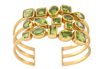 Kelly Peridot Cuff Bracelet